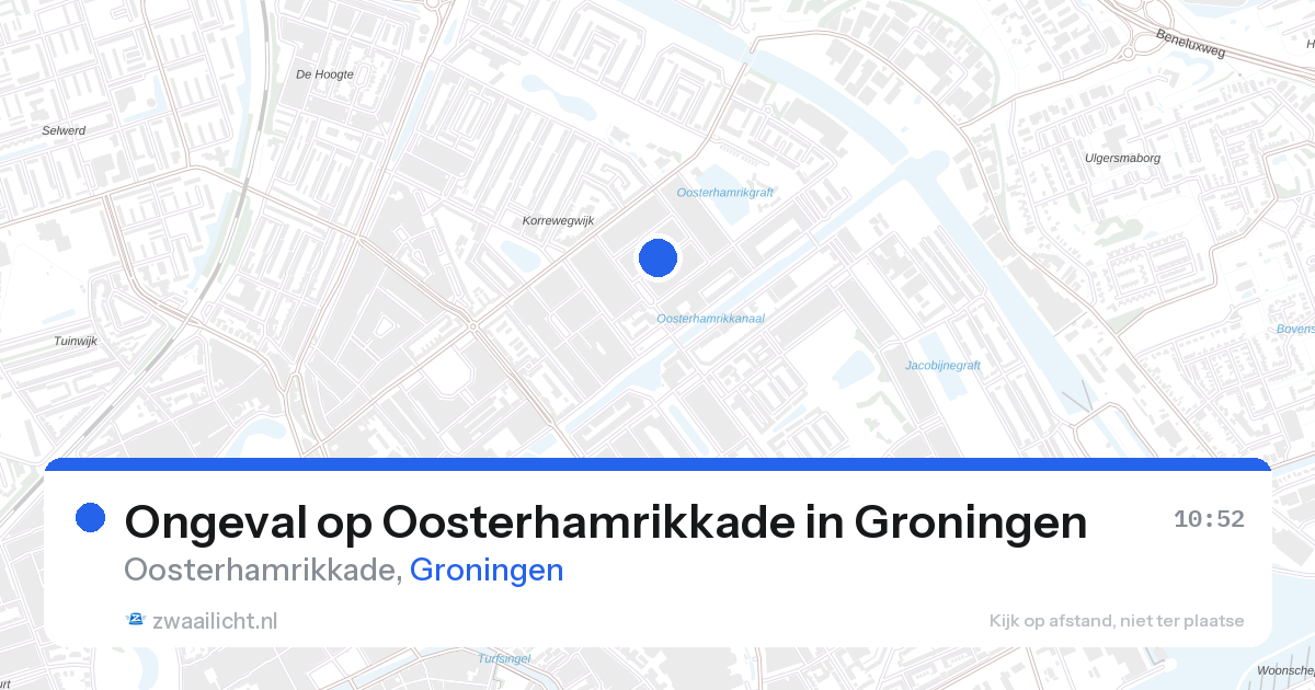 Ongeval op Oosterhamrikkade in Groningen — 25 aug 2026