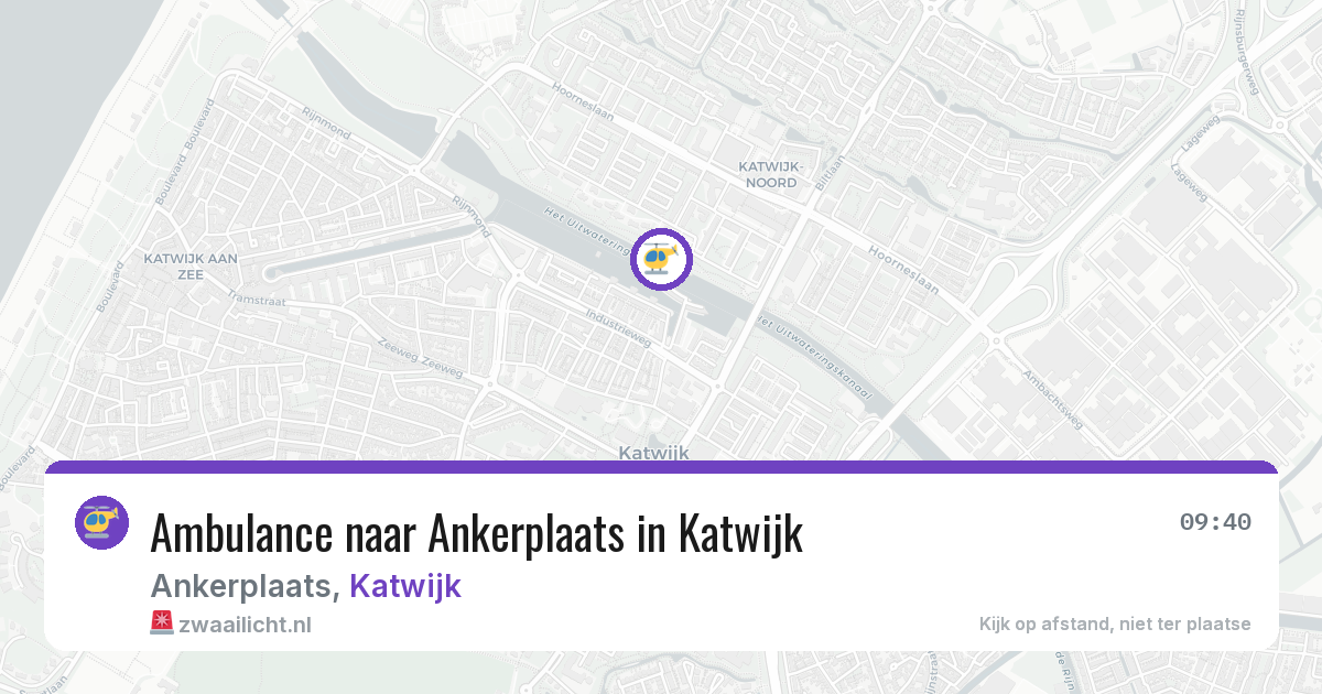 Ambulance naar Ankerplaats in Katwijk — 1 aug 2026