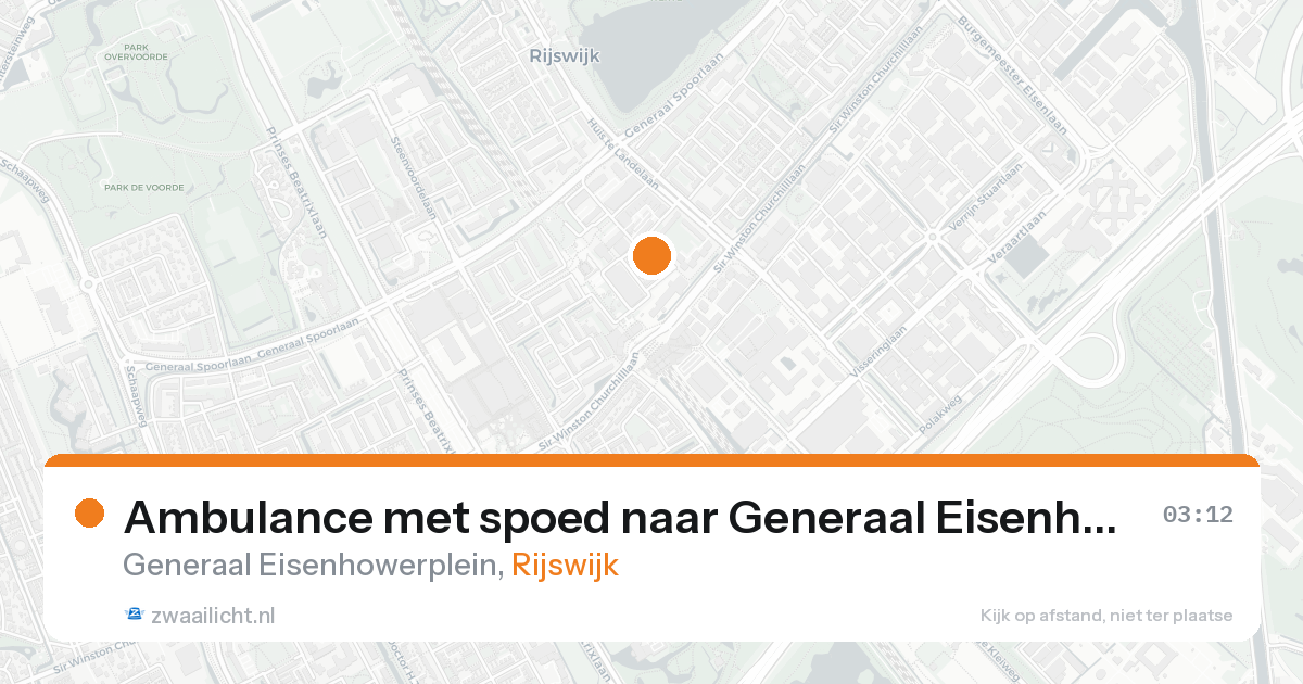 Ambulance met spoed naar Generaal Eisenhowerplein in Rijswijk — 17 aug 2026