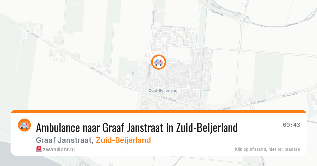 Ambulance naar Graaf Janstraat in Zuid-Beijerland — 27 mrt 2026