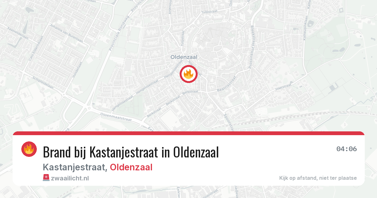 Brand bij Kastanjestraat in Oldenzaal — 19 mei 2026