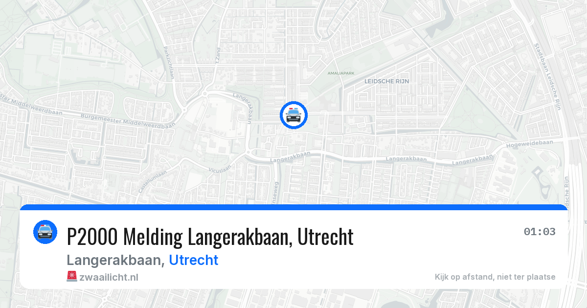 P2000 Melding Langerakbaan, Utrecht — 30 mei 2026