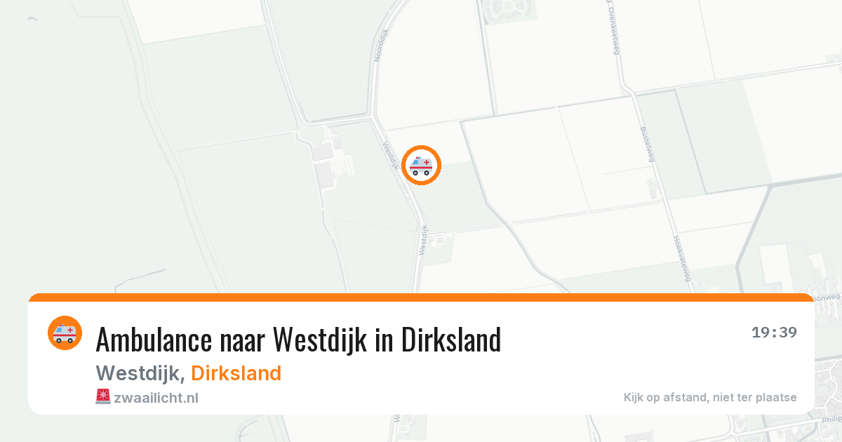 Ambulance naar Westdijk in Dirksland — 13 jul 2026