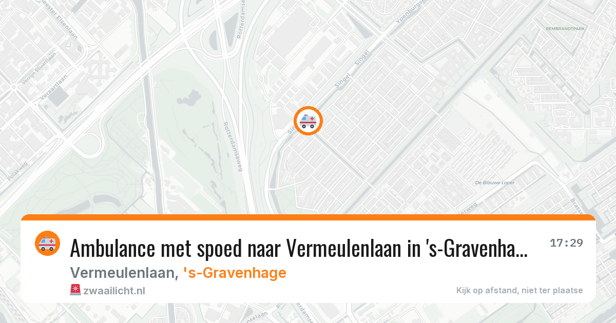 Ambulance met spoed naar Vermeulenlaan in 's-Gravenhage — 16 jun 2026