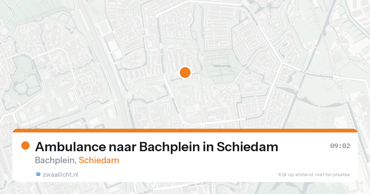 Ambulance naar Bachplein in Schiedam — 28 mei 2026