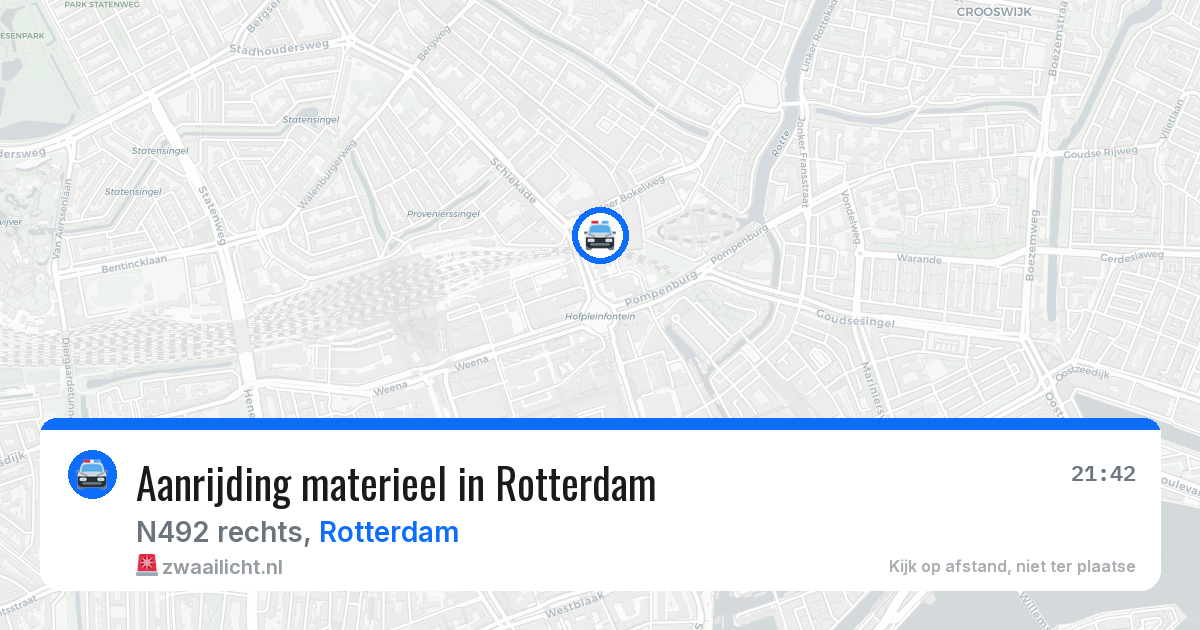 Aanrijding materieel in Rotterdam — 26 jun 2026