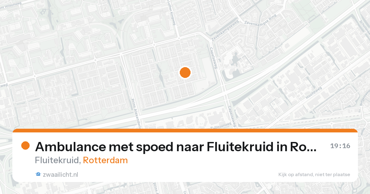 Ambulance met spoed naar Fluitekruid in Rotterdam — 21 aug 2026