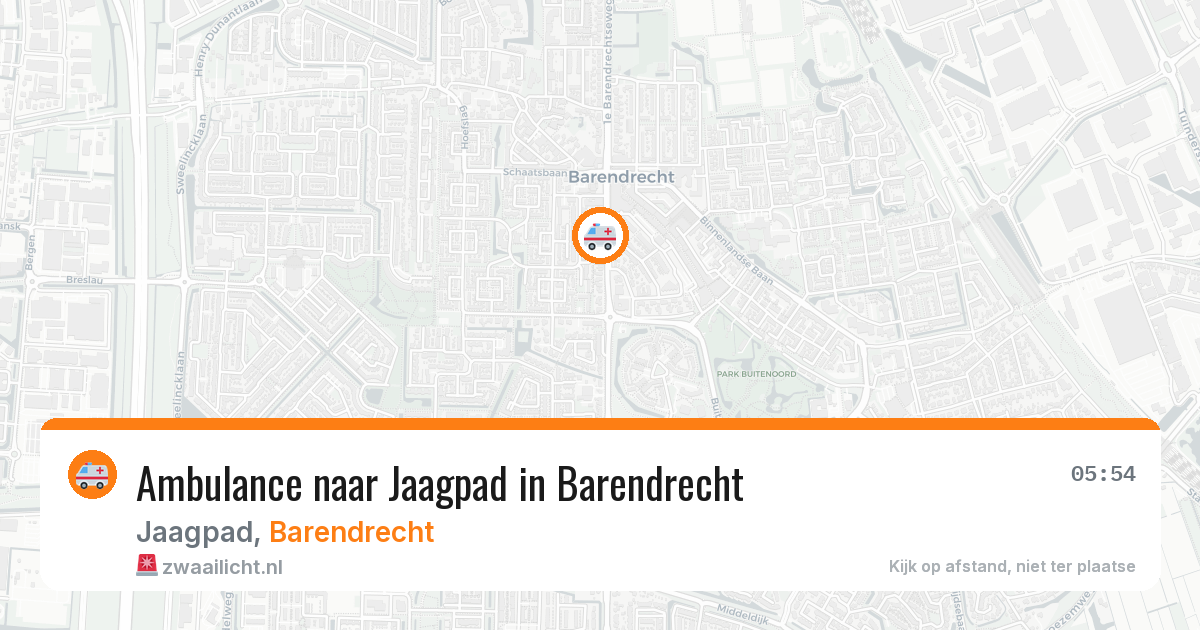 Ambulance naar Jaagpad in Barendrecht — 6 jun 2026