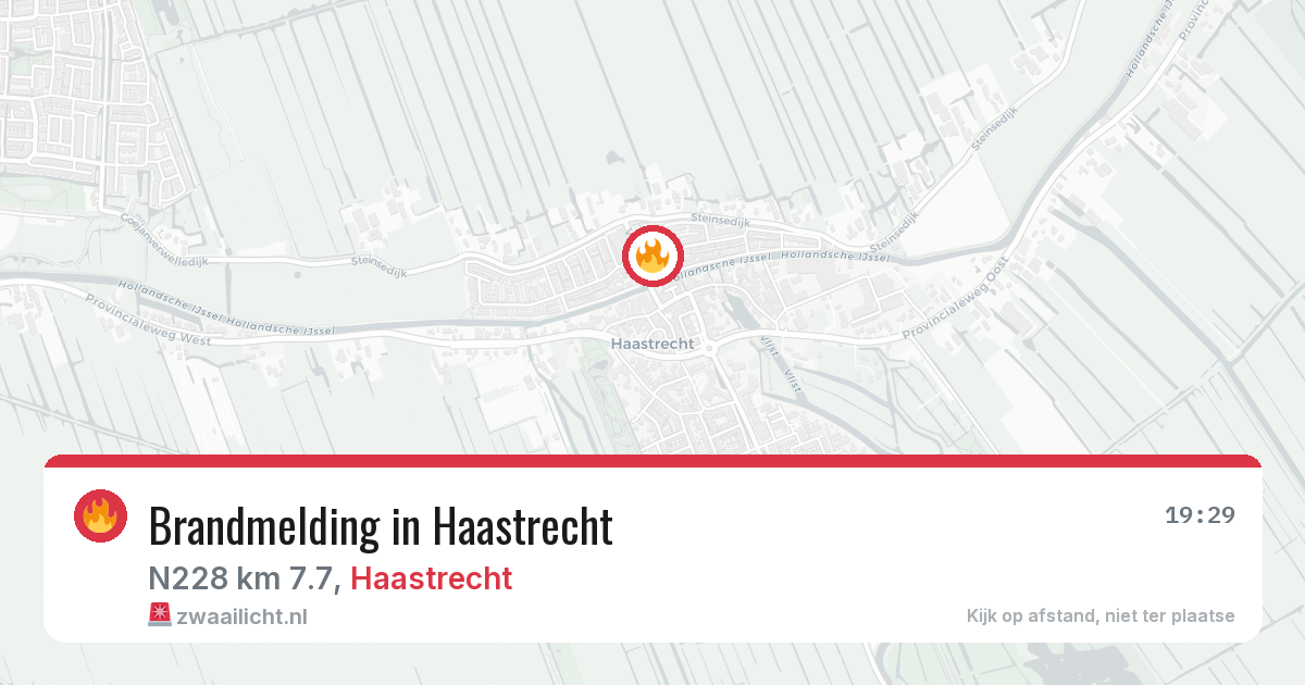 Brandmelding in Haastrecht — 12 mei 2026