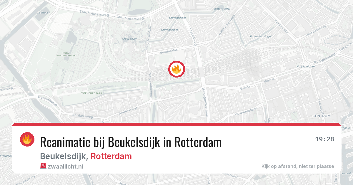 Reanimatie bij Beukelsdijk in Rotterdam — 27 mrt 2026