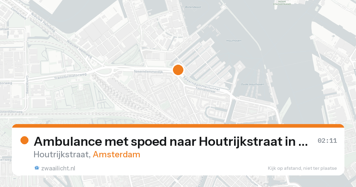 Ambulance met spoed naar Houtrijkstraat in Amsterdam — 22 aug 2026
