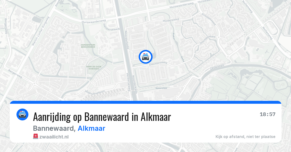 Aanrijding op Bannewaard in Alkmaar — 8 jun 2026