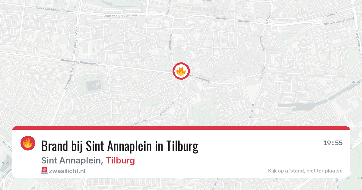 Brand bij Sint Annaplein in Tilburg — 1 apr 2026
