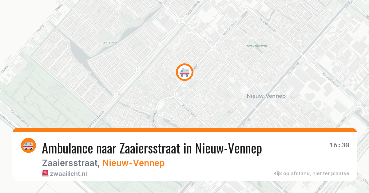 Ambulance naar Zaaiersstraat in Nieuw-Vennep — 12 aug 2026