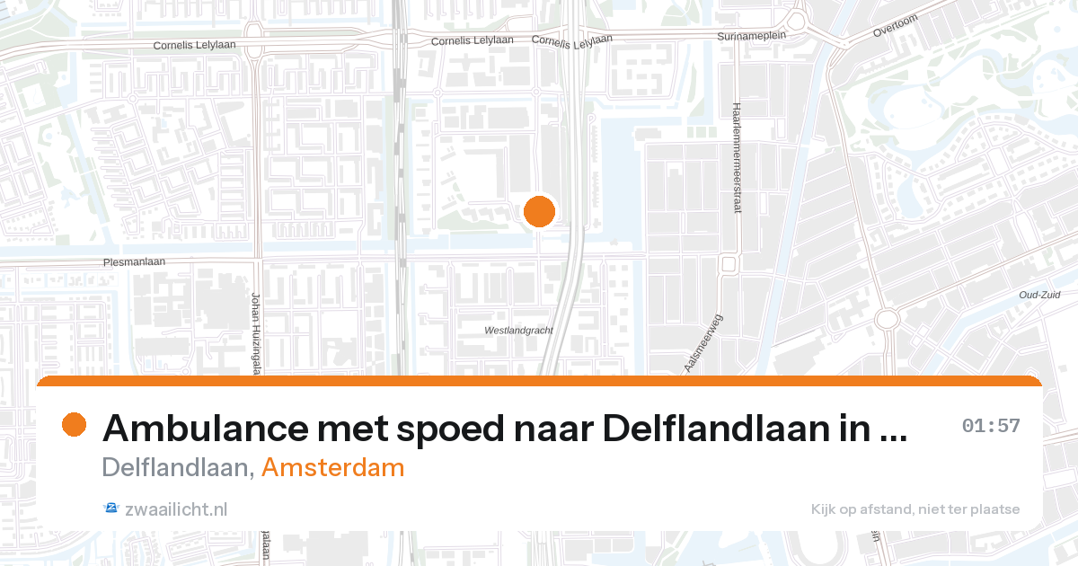 Ambulance met spoed naar Delflandlaan in Amsterdam — 1 feb 2026