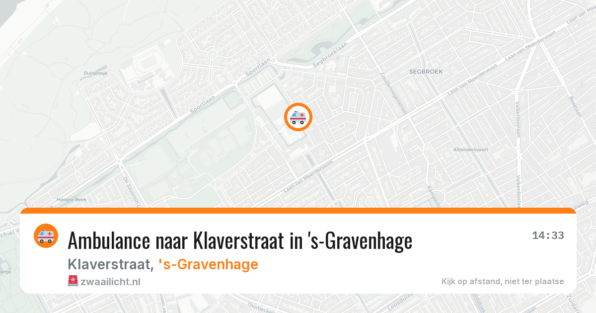 Ambulance naar Klaverstraat in 's-Gravenhage — 23 jul 2026