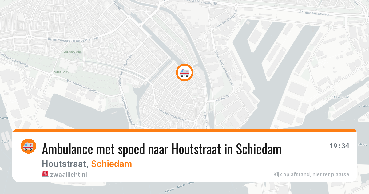 Ambulance met spoed naar Houtstraat in Schiedam — 23 apr 2026