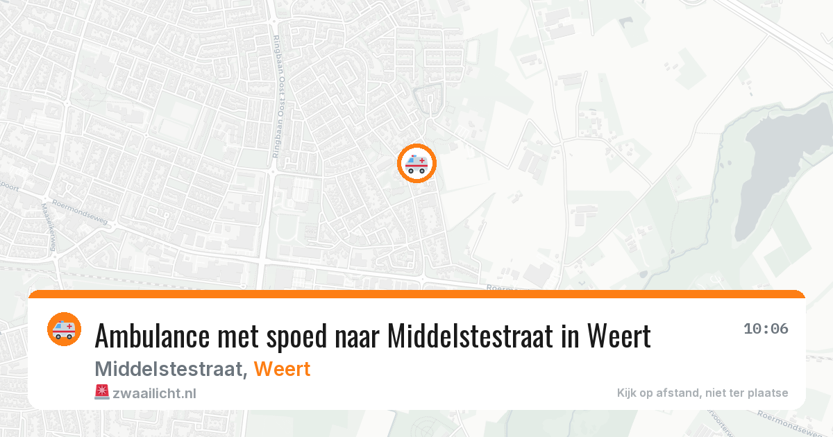 Ambulance met spoed naar Middelstestraat in Weert — 3 aug 2026