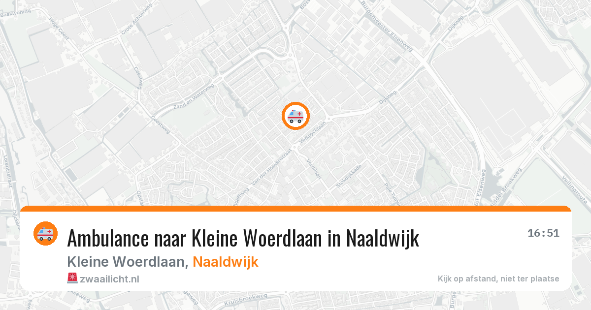 Ambulance naar Kleine Woerdlaan in Naaldwijk — 12 mei 2026