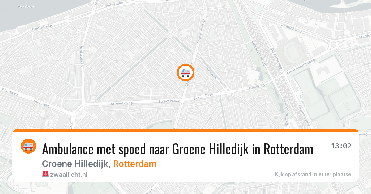 Ambulance met spoed naar Groene Hilledijk in Rotterdam — 4 jul 2026