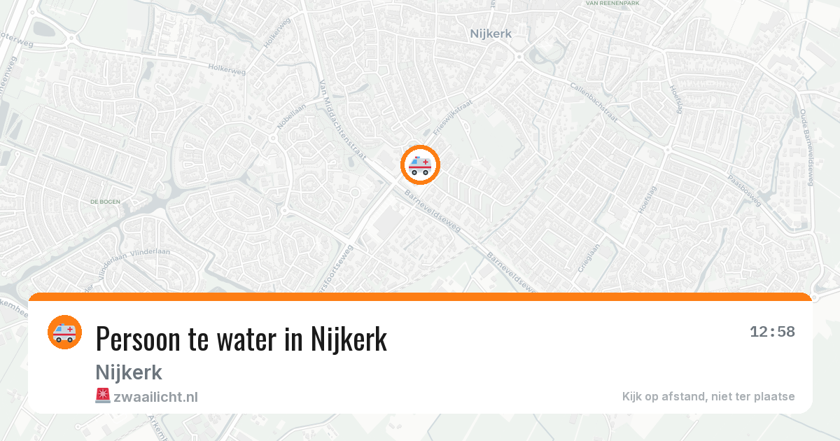 Persoon te water in Nijkerk — 23 jan 2026