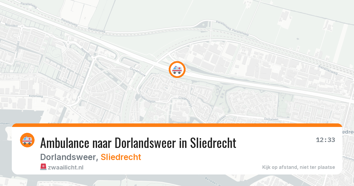 Ambulance naar Dorlandsweer in Sliedrecht — 12 mei 2026