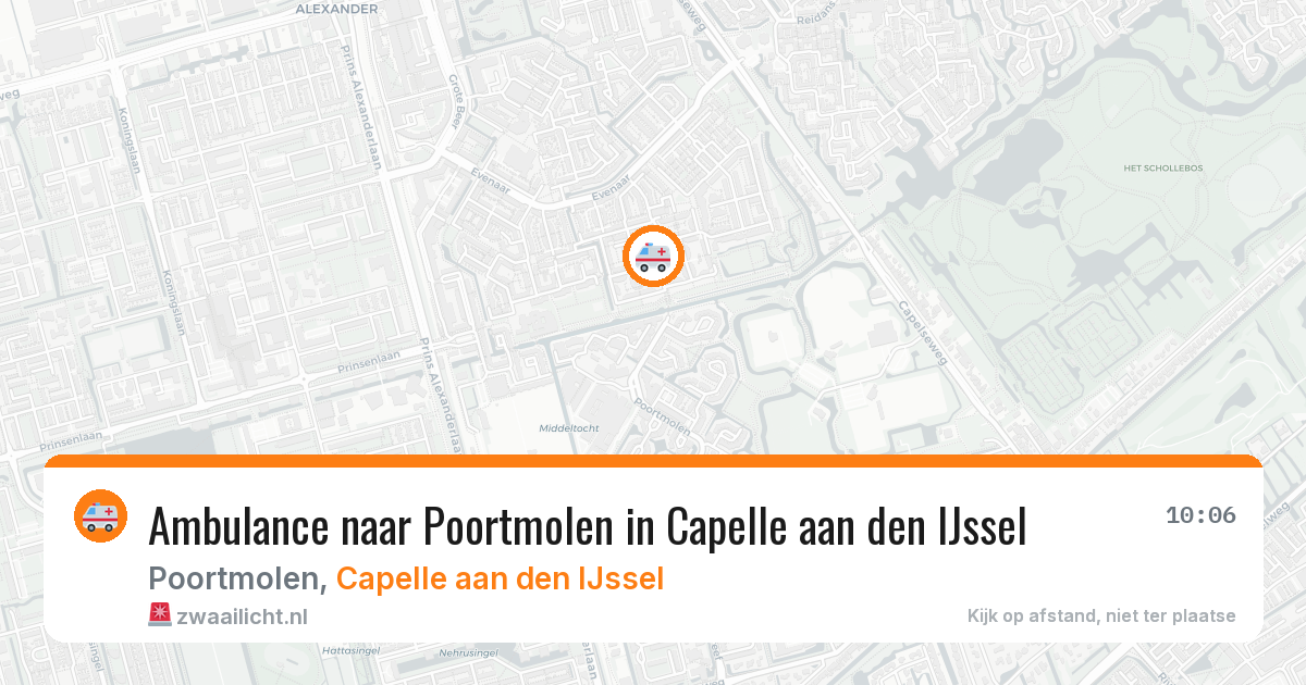 Ambulance naar Poortmolen in Capelle aan den IJssel — 8 mei 2026