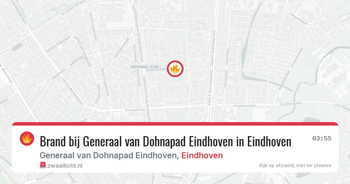 Brand bij Generaal van Dohnapad Eindhoven in Eindhoven — 5 apr 2026