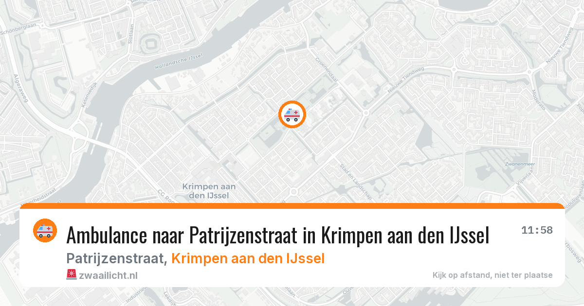 Ambulance naar Patrijzenstraat in Krimpen aan den IJssel — 27 apr 2026