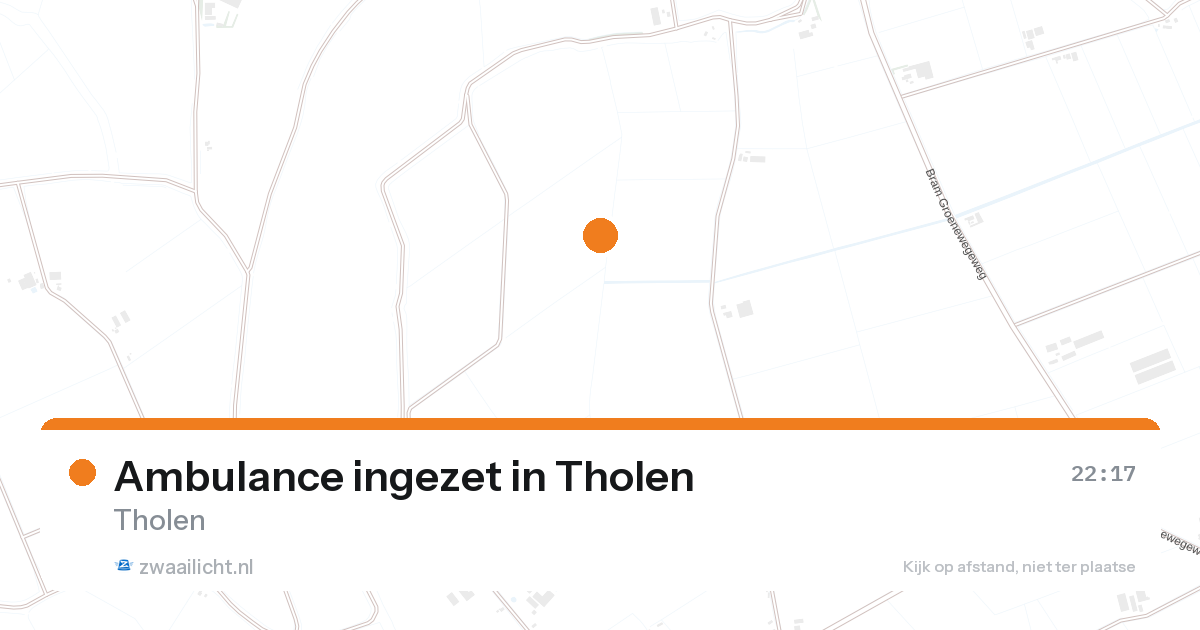 Ambulance ingezet in Tholen — 26 aug 2026