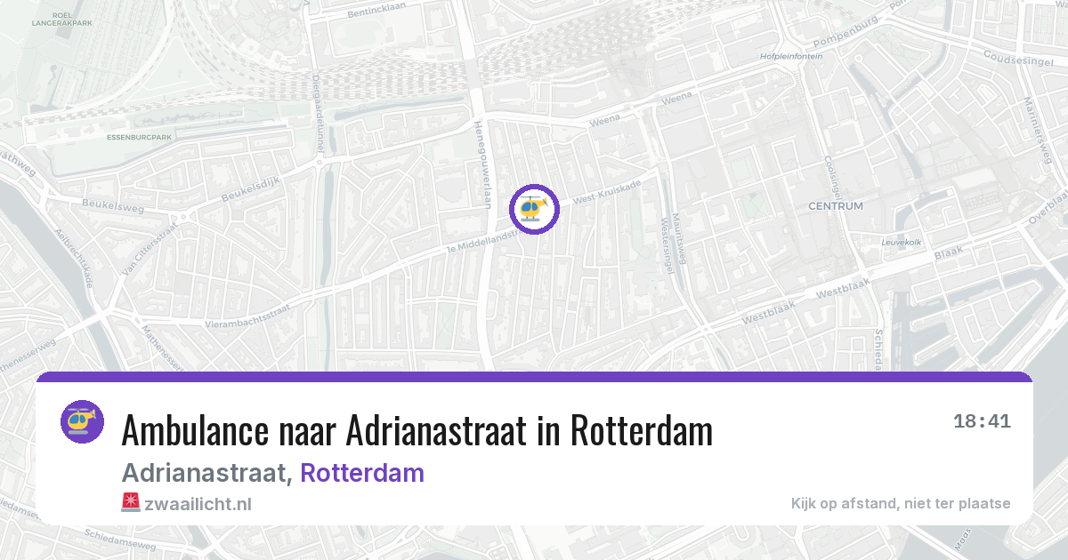Ambulance naar Adrianastraat in Rotterdam — 23 jun 2026