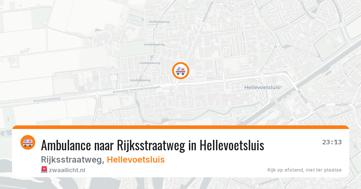Ambulance naar Rijksstraatweg in Hellevoetsluis — 23 mei 2026