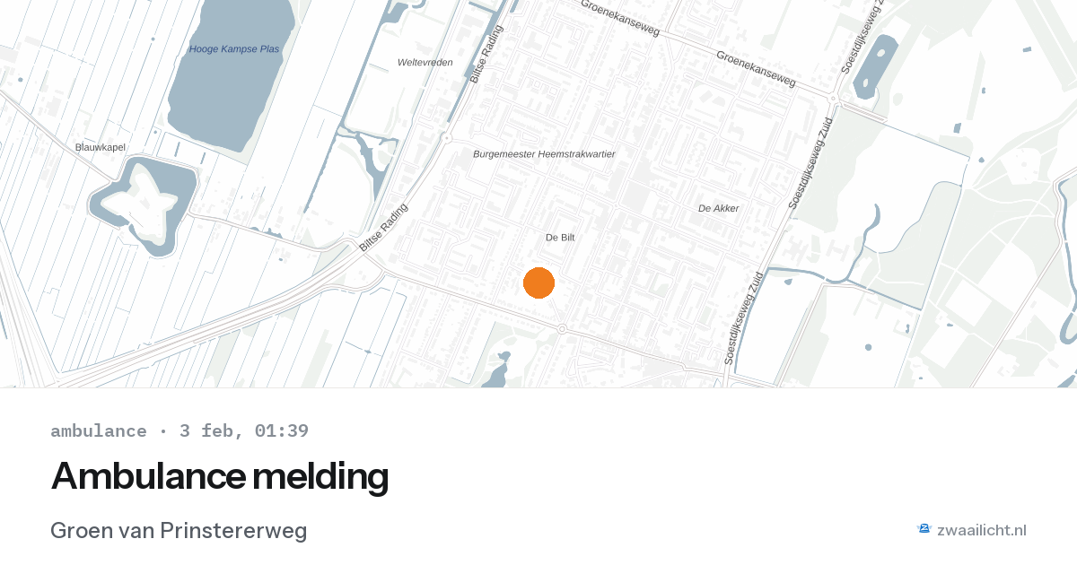 Ambulance melding — 3 feb 2026
