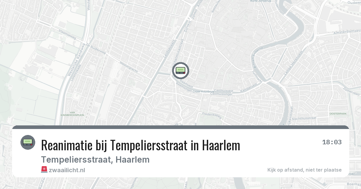 Reanimatie bij Tempeliersstraat in Haarlem — 5 mei 2026