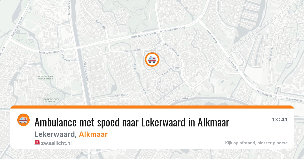 Ambulance met spoed naar Lekerwaard in Alkmaar — 22 mrt 2026