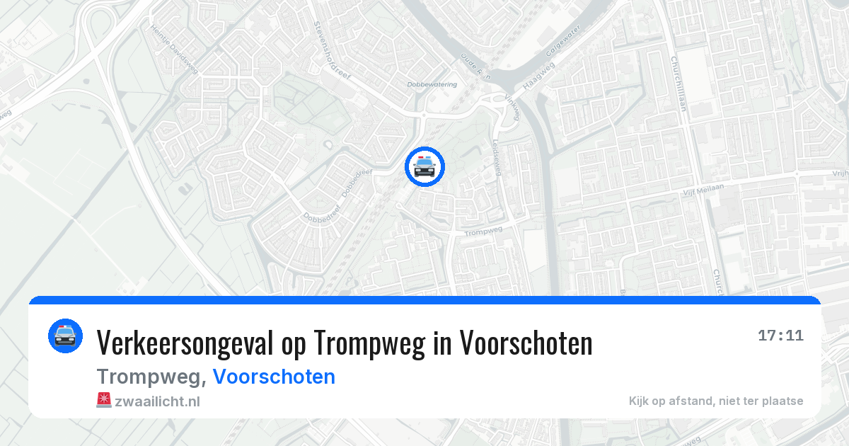 Verkeersongeval op Trompweg in Voorschoten — 16 jun 2026