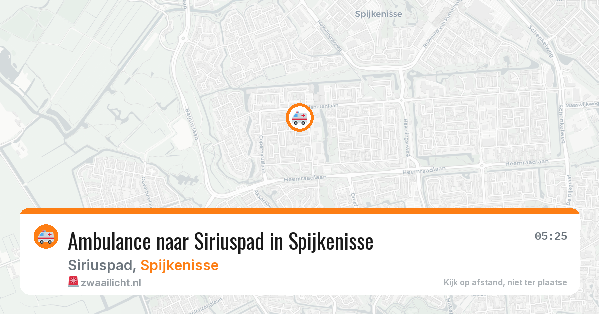 Ambulance naar Siriuspad in Spijkenisse — 1 aug 2026