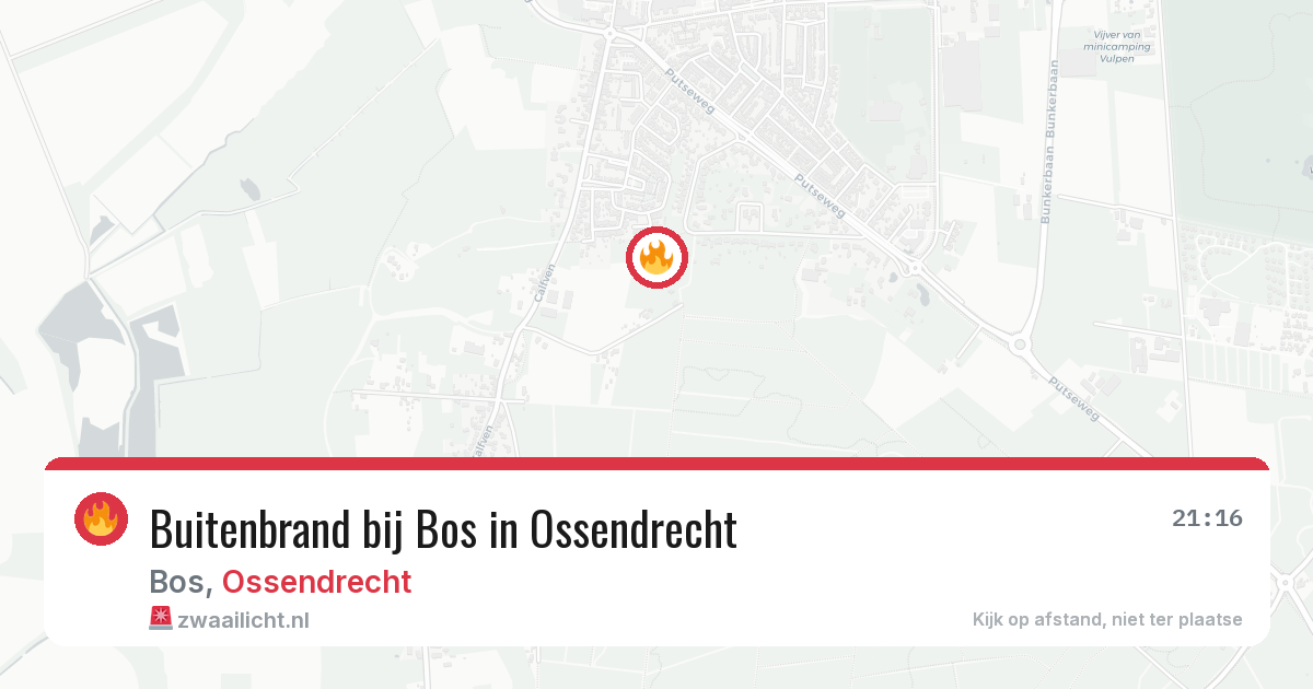 Buitenbrand bij Bos in Ossendrecht — 18 jun 2026