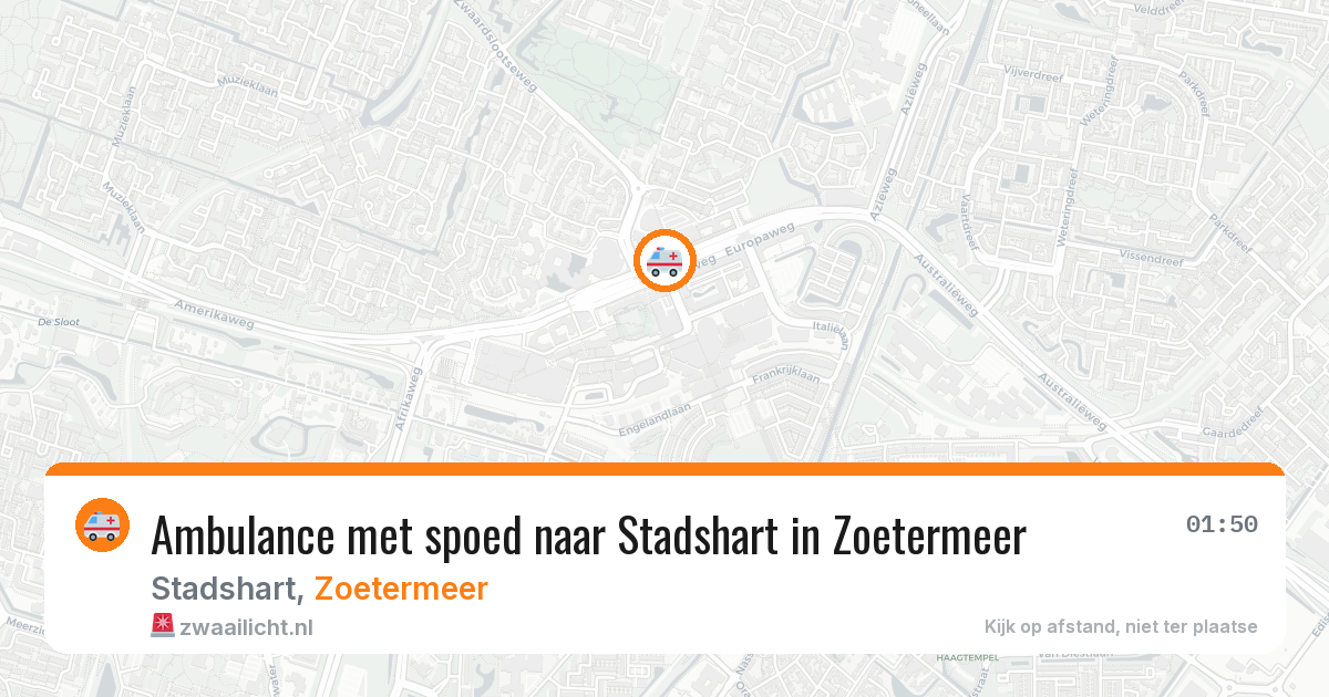 Ambulance met spoed naar Stadshart in Zoetermeer — 2 mei 2026