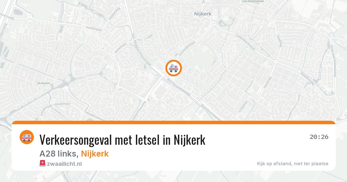 Verkeersongeval met letsel in Nijkerk — 11 mei 2026