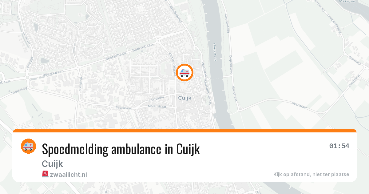 Spoedmelding ambulance in Cuijk — 27 jul 2026