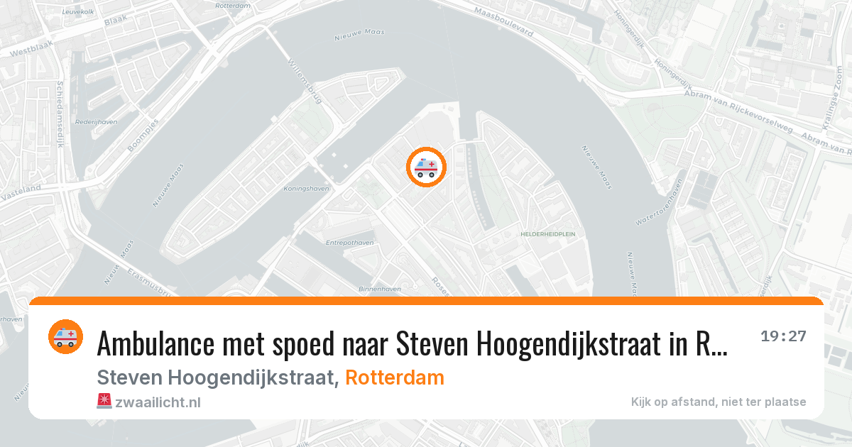 Ambulance met spoed naar Steven Hoogendijkstraat in Rotterdam — 28 jun 2026