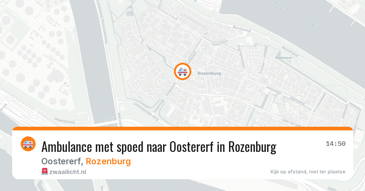 Ambulance met spoed naar Oostererf in Rozenburg — 25 mei 2026