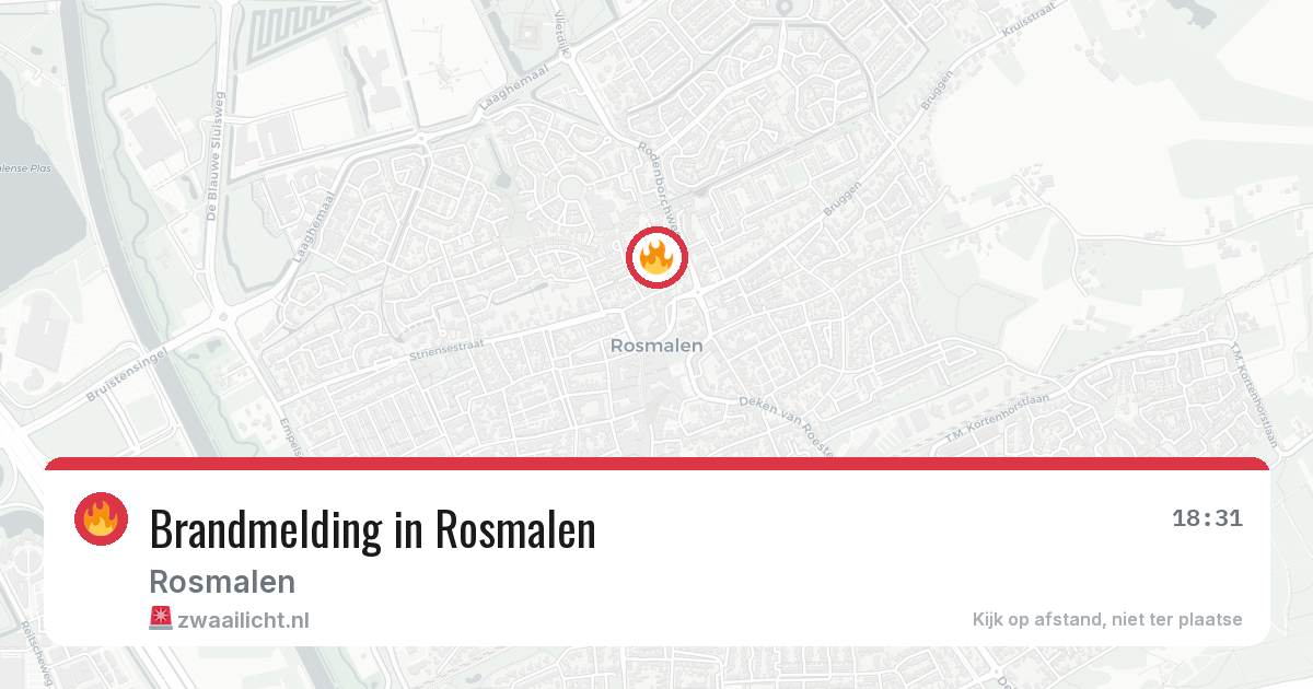 Brandmelding in Rosmalen — 27 jun 2026