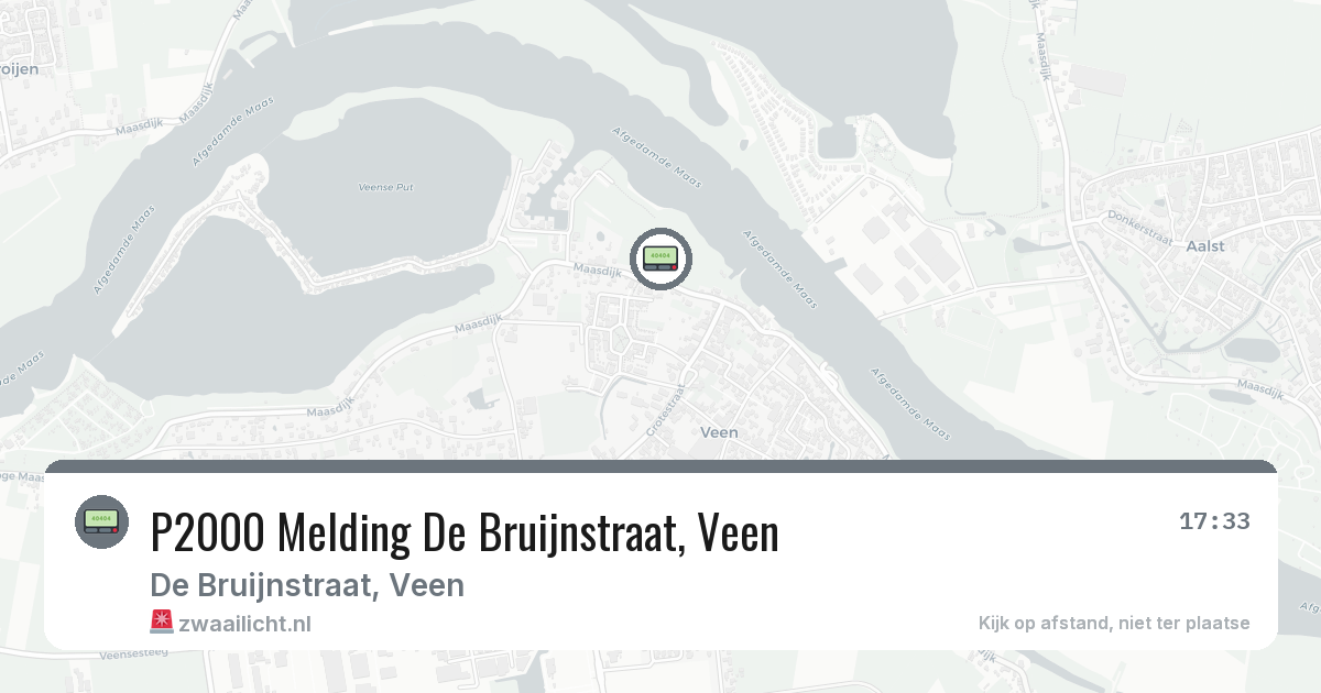 P2000 Melding De Bruijnstraat, Veen — 3 jun 2026