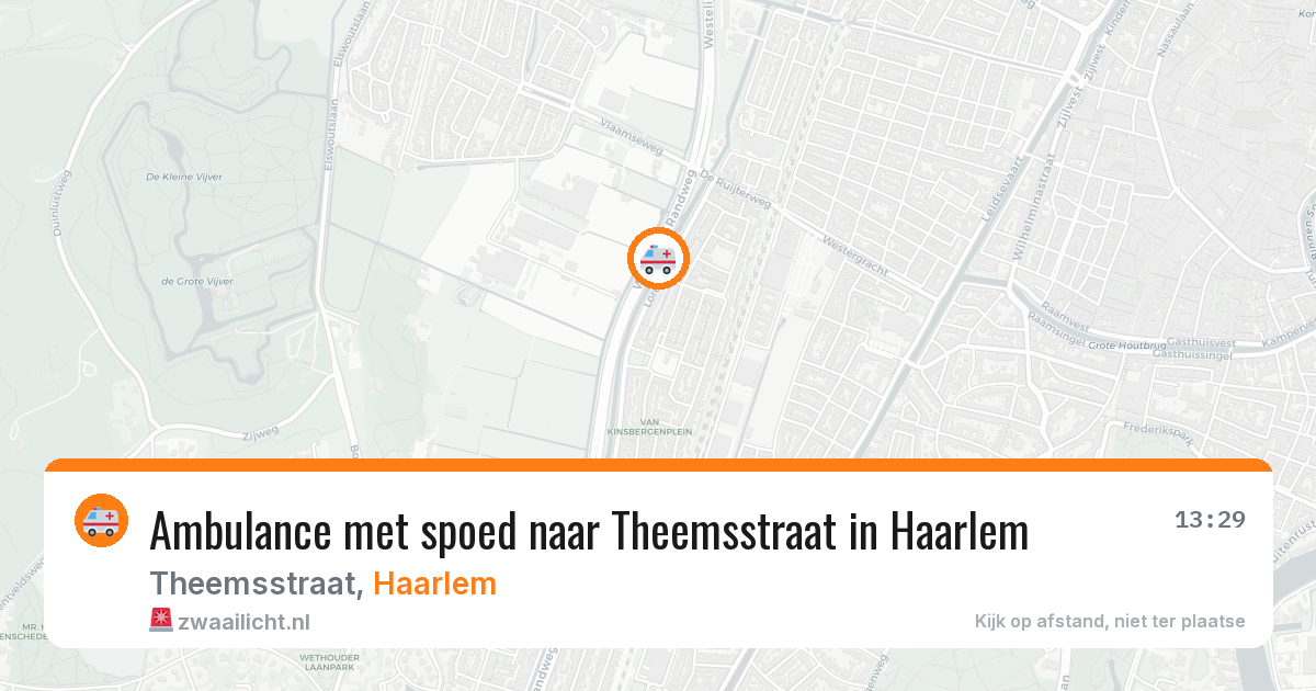Ambulance met spoed naar Theemsstraat in Haarlem — 13 apr 2026
