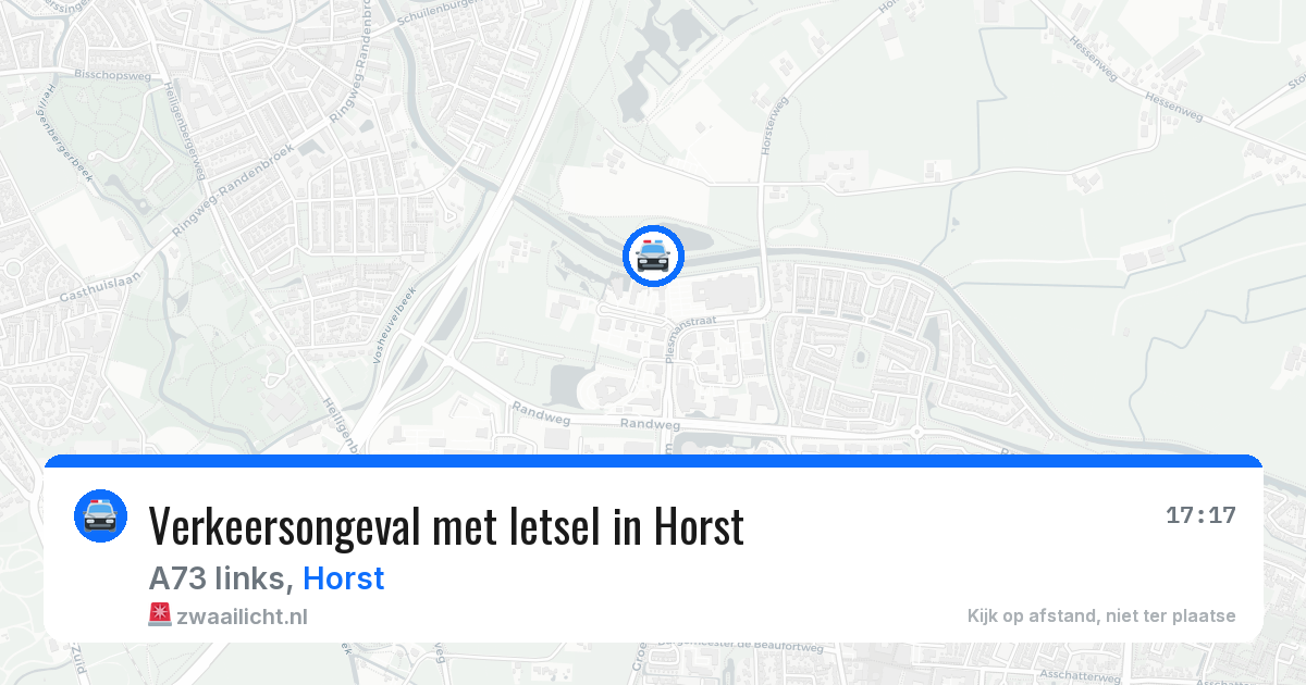 Verkeersongeval met letsel in Horst — 17 feb 2026