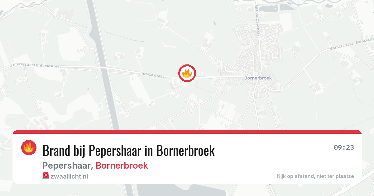 Brand bij Pepershaar in Bornerbroek — 7 aug 2026
