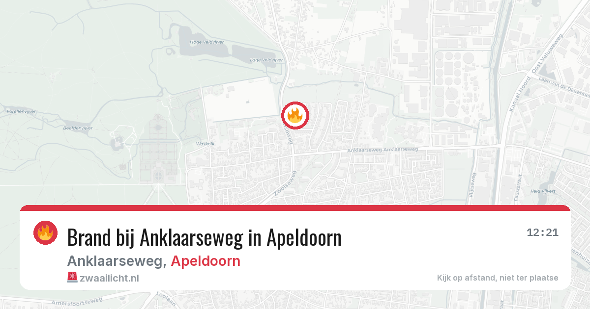 Brand bij Anklaarseweg in Apeldoorn — 15 mei 2026