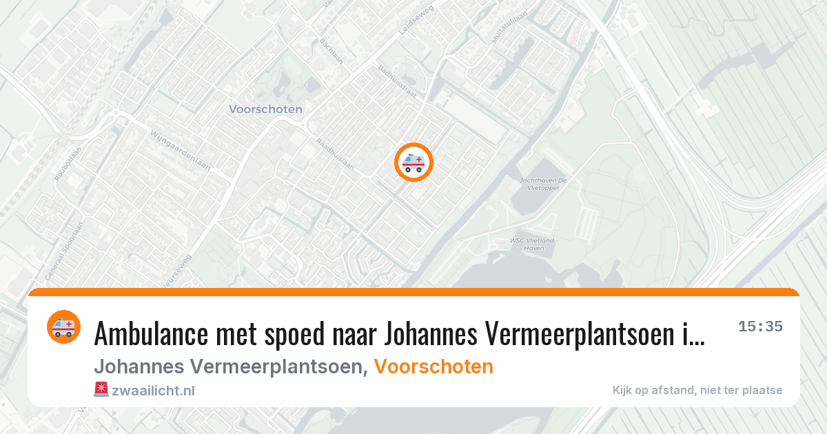 Ambulance met spoed naar Johannes Vermeerplantsoen in Voorschoten — 30 mrt 2026